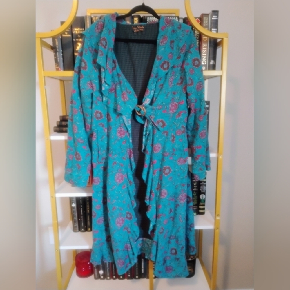 Cottagecore Ian Mosh Boho Flannel Ruffle Duster